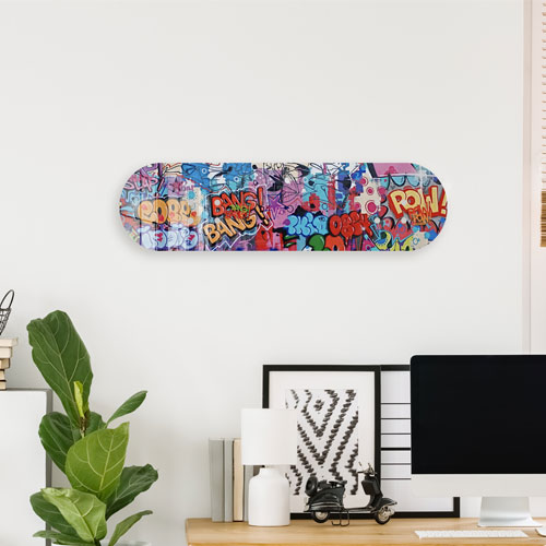 Printed utilizing six-color UV/LED heat cured inks