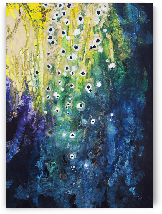 Abstract watercolor painting; Hawaii, United States of America by PacificStock