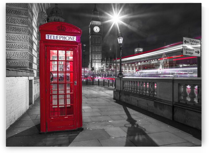 Telephone box with Big Ben, London, Uk by Assaf Frank