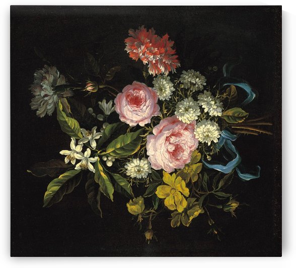 Bouquet of Chamomile, French roses and other flowers by Jean Baptiste Monnoyer