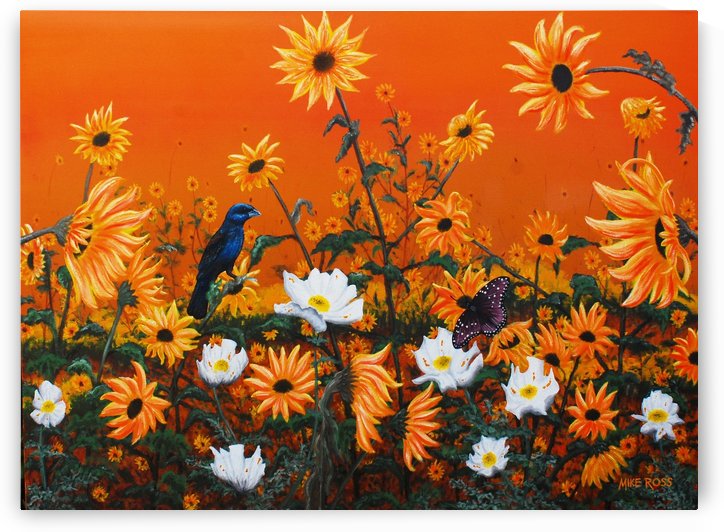 Sunflowers & Prickly Poppies by Mike Ross