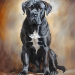 cane corso wall art water colour
