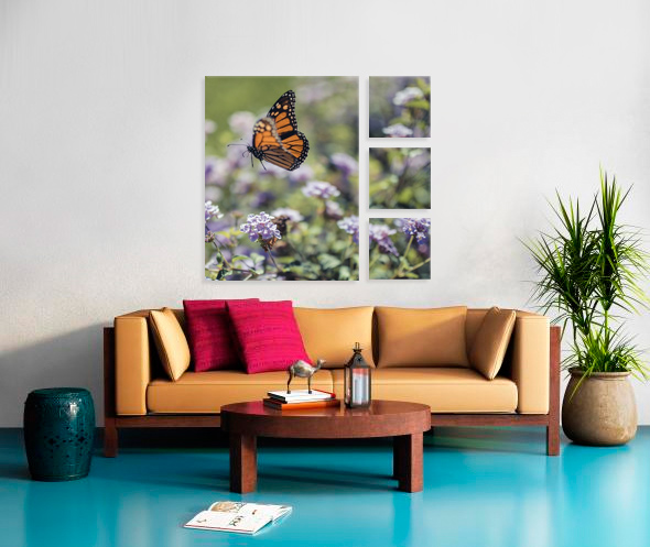 4 Asymetric 30x42 & 12x12  Stretched Split Canvas Print Canvas print