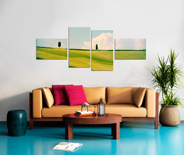 4 Cross Stretched Split Canvas Print Canvas print