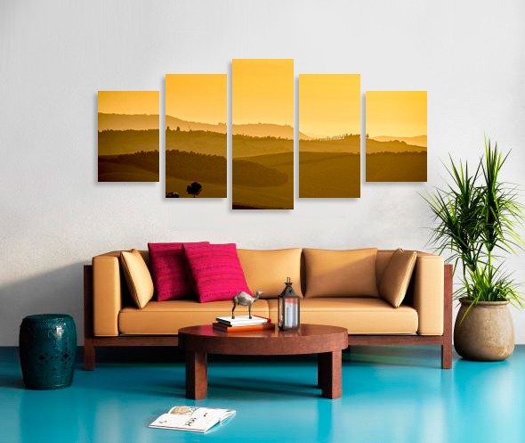  Diamond 5 panels Stretched Split Canvas Print Canvas print